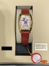 "RARE" Vintage Ladies Disney SEIKO Mickey Mouse Watch Never Worn RUNS See Video 