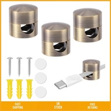 Sleek Aluminum Cable Anchors Cord Holders Wire Organizer Bronze 3 Pcs