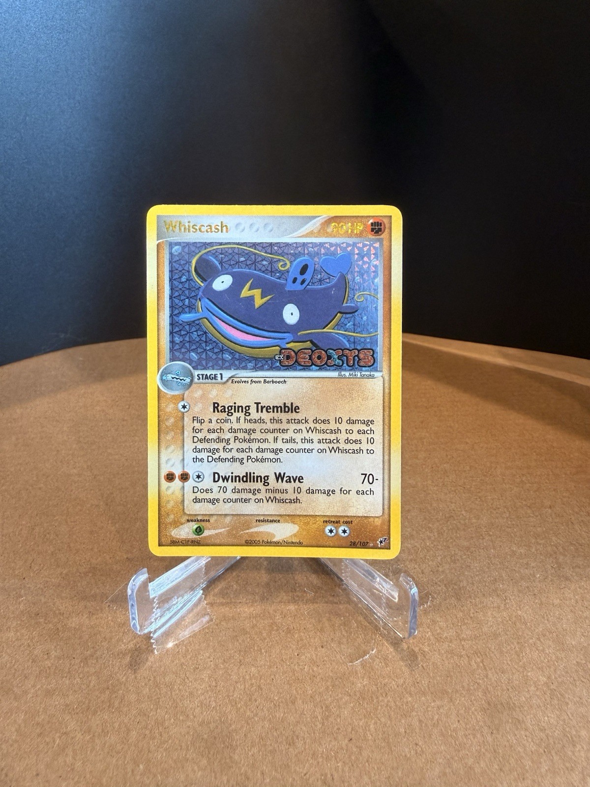 Pokémon TCG Whiscash Card 28/107 EX Deoxys Near Mint