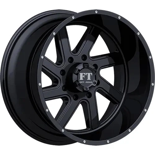 20x14 Black Wheel Full Throttle FT-1 8x6.5 -76 - Image 2 of 3