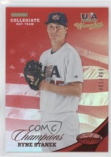 2013 USA Baseball Champions Certified National Team Mirror Red Ryne Stanek 4k8