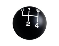 Blackball Aluminum 4 Speed 516-18 Shift Knob Compatible With Muncie White