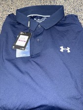 Under Armour Golf Tour UA ISO Chill Polo Shirt XXL Navy Blue