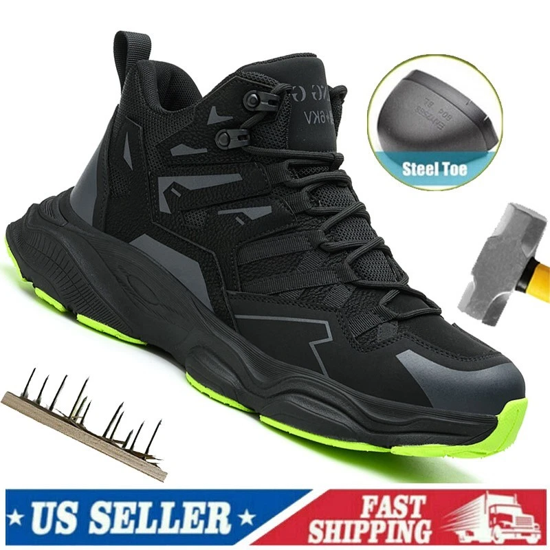 Men Safety Shoes Steel Toe Work Shoes Breathable Sneakers Anti-smash Size 8-12
Opens in a new window