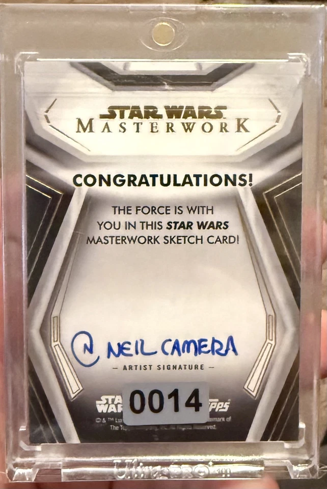 2020 Topps Star Wars Masterwork Yoda Sketch By Neil Camera!!! 🔥 - Image 2 of 2