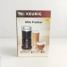 Keurig Standalone Hot & Cold Milk Frother Easy To Clean Dairy & Non Dairy BLACK