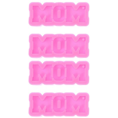  4 PCs Silikon -Schlüsselkettenform DIY -Epoxidform DIY Muttertag