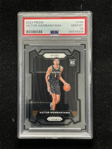2023-24 Panini Prizm Victor Wembanyama #136 Rookie RC PSA 10 GEM MT &9009