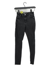 Topshop Women's Jeans W 26 in Black Cotton with Polyester, Elastane Skinny