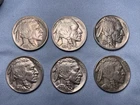 Lot of 6 HighGrade Buffalo Nickels 1930,1934,1935,1936,1937,&1938D/S Uncertified