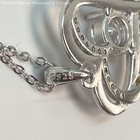 925 Sterling CZ Open-Heart I Love You Pendant Necklace 3.1g — photo 4