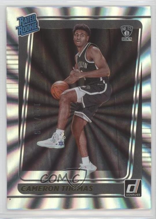 2021-22 Panini Donruss Rated Rookie Holo Laser 142/149 Cameron Thomas #203 0u26