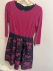 Michaela Louisa Size 10 Fit and Flare Navy Pink Dress Wedding Guest Rrp 289