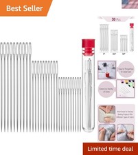Versatile Large Eye Sewing Needles Set - Sharp Stainless Steel for All Projects