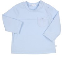 Schlichtes La Shirt Bio Bw Jersey Hellblau / Babyblau Mit Brusttasche Von Gymp