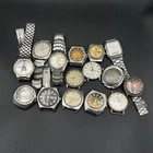Lot of 15 Vintage Watches Seiko Ricoh Other Brands Parts Repair Condition