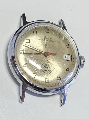 Vintage 1973 Boy Cub Scout Timex 30mm Manual Wind Mechanical Watch, Running, 6D