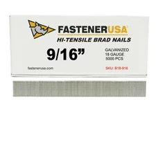 9/16" BRAD NAILS 18GA GALV 5,000ct | B18-916