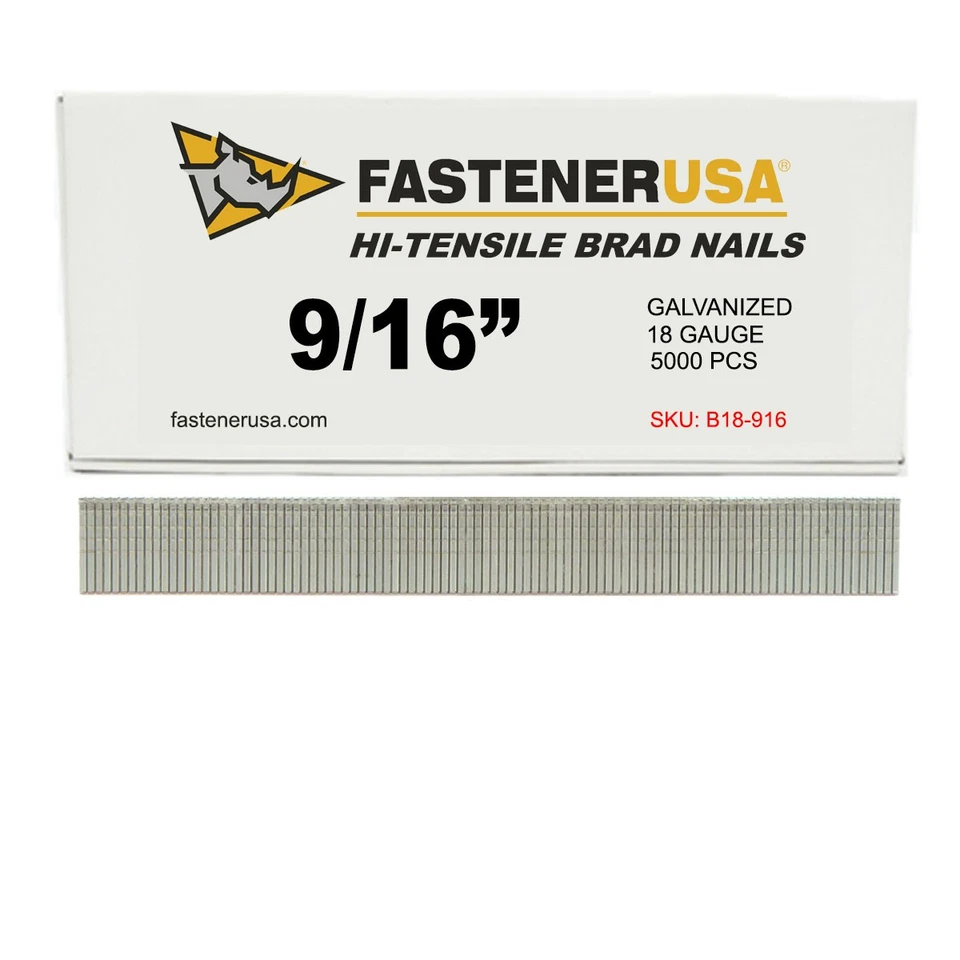 UNICATCH 9/16" BRAD NAILS 18GA GALV 5,000ct | B18-916