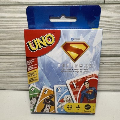UNO    Superman   Card Game for Adults,Kids, DC Studios, Mattel Gams. Brand New!