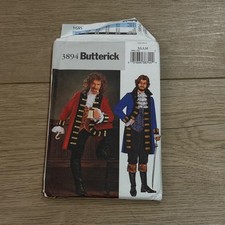 Butterick Men's Pirate Costume Pattern 3894 Size XS,S,M