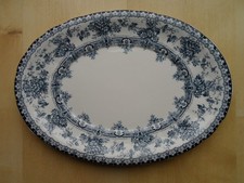 ANTIQUE KEELING & Co LATE MAYERS 14" X 10" OVAL STEAK / SERVING PLATE