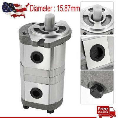 Shaft 15.87mm HGP-33A-F6/6R For Hydraulic Tandem Double Gear Pump Replacement