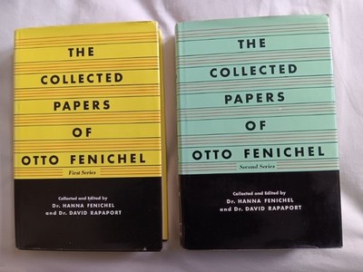 COLLECTED PAPERS OF OTTO FENICHEL First & Second Series HCDJ