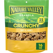 Crunchy Granola, Oats and Honey Granola, Resealable Snack Pouch, 16 Oz