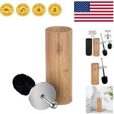 Modern Woodland Style Toilet Brush and Holder - Chic Bathroom Essential