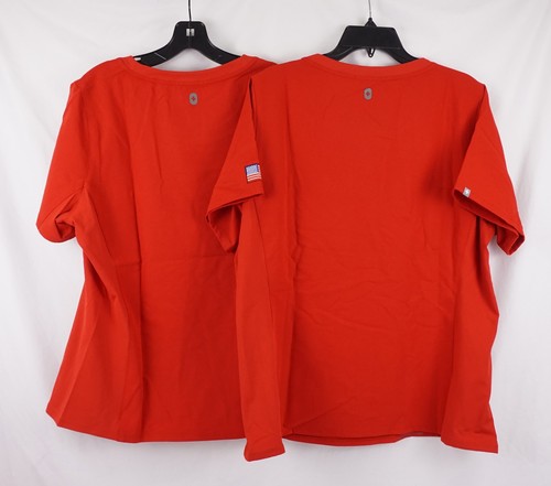 FIGS Women's Pink Red & White Scrub Tops Sizes XS S M L XL & 2XL Lot of 10 - Picture 6 of 16