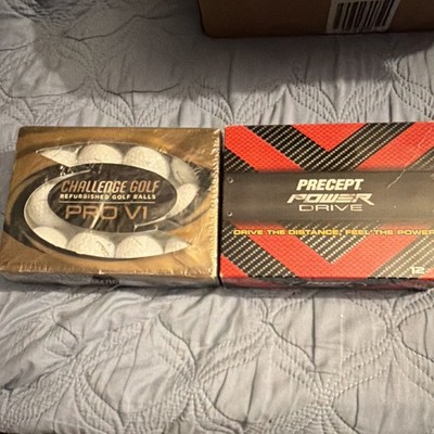 Precept Power Drive 12-Pack Refurbished AAA Golf Balls Distance White/Red