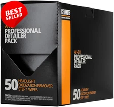 Ceramic Headlight Restoration Wipes 50 Pack Oxidation Remover Detailer US