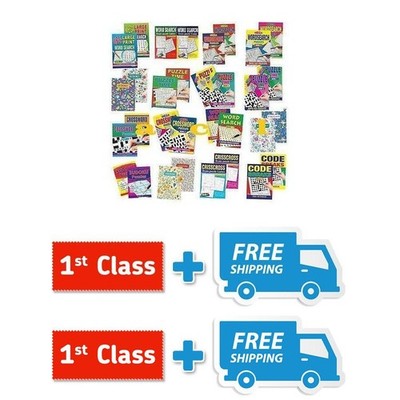Word Search Crossword Sudoku mega Brain puzzle Travel books A4/A5 Sizes 2 Books