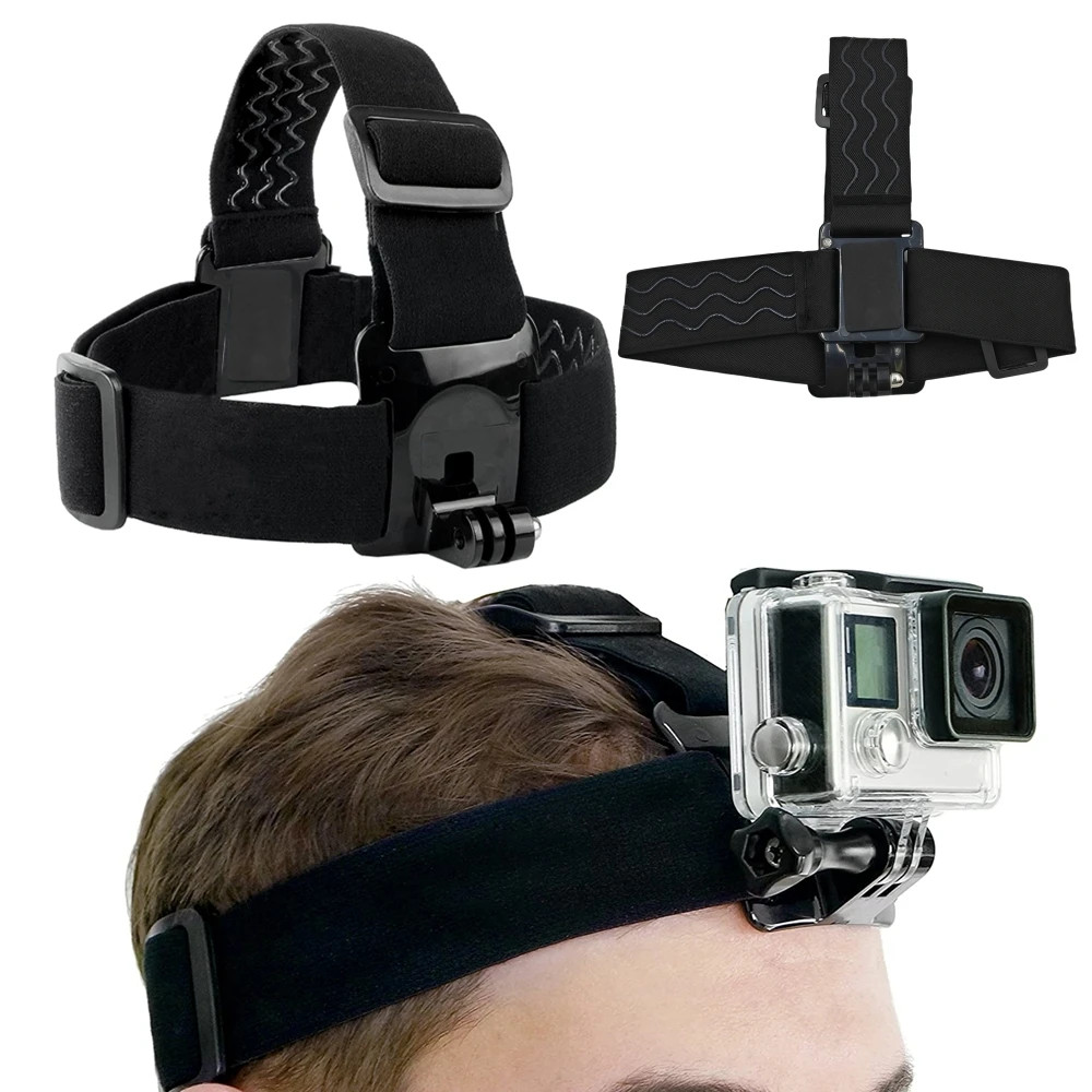 Adjustable Head Strap Mount for GoPro Hero 13–7, Insta360, DJI Osmo Action | POV-image