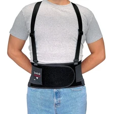 Allegro Industries 7190-02 Black Back Support Breathable, Suspender, M Medium