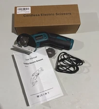 Cordless Electric Scissors with Blades for Cardboard Fabric Carpet Type C Cable