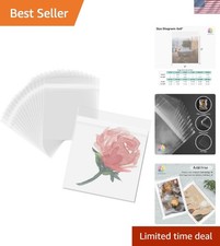 6x6 Resealable Clear Plastic Sleeves 100 Pack for Dust-Free Document Storage