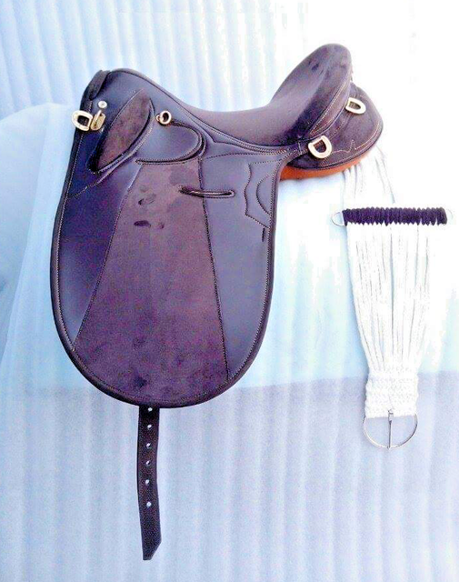 Stock Saddle without horn 17" synthetic super soft brown material. eBay