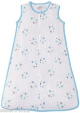 Aden  Anais Slumber Muslin Sleeping Bag - Star Bright Blue, Size S, 0-6 months