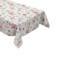 Nappe de Table en Toile Cirée Marqué Roses Fleurs B4065-01 Carré Rond Oval