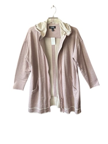 NWT Dennis Basso Hooded Zip Front Lightweight Jacket. Size Large - Picture 3 of 7