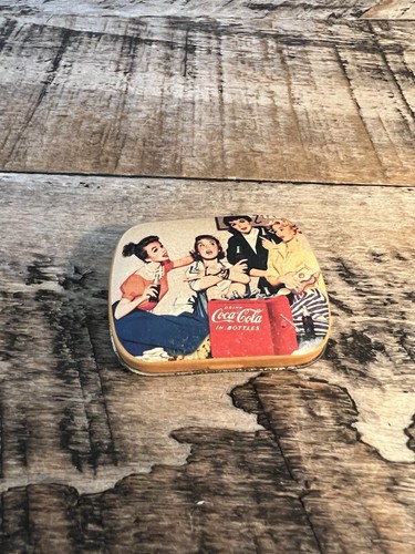 Kleine Coca Cola Blechdose mit aufgesetztem Deckel selten Vintage - Bild 7 von 10