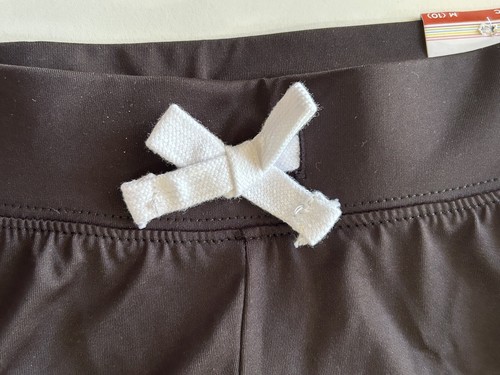 NWT Justice Girls Black Dolphin Short Logo Polyblend Bow Size Small (7/8) - Picture 2 of 5