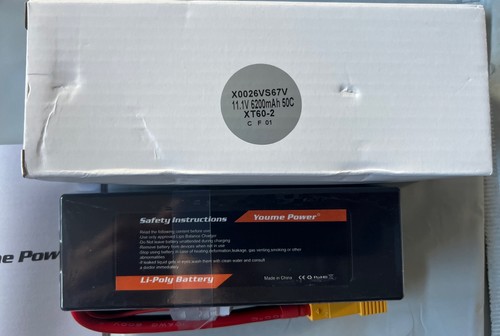 2 X YOUME POWER 3s 11.1 V 6200 50C LI-POLY BATTERY XT60-2 Connector - Picture 3 of 3
