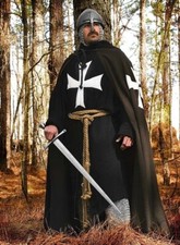 Medieval Tunic  Cloak Knights Templar Cape Renaissance Dress Costume LARP SCA