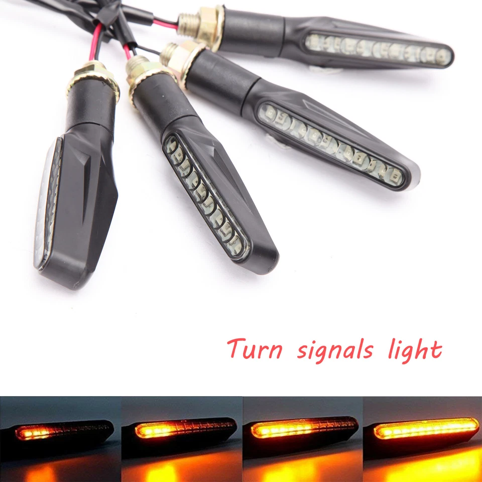 Luces indicadoras universales para moto Yamaha TW200 WR250R 12V Foto 2 de 4