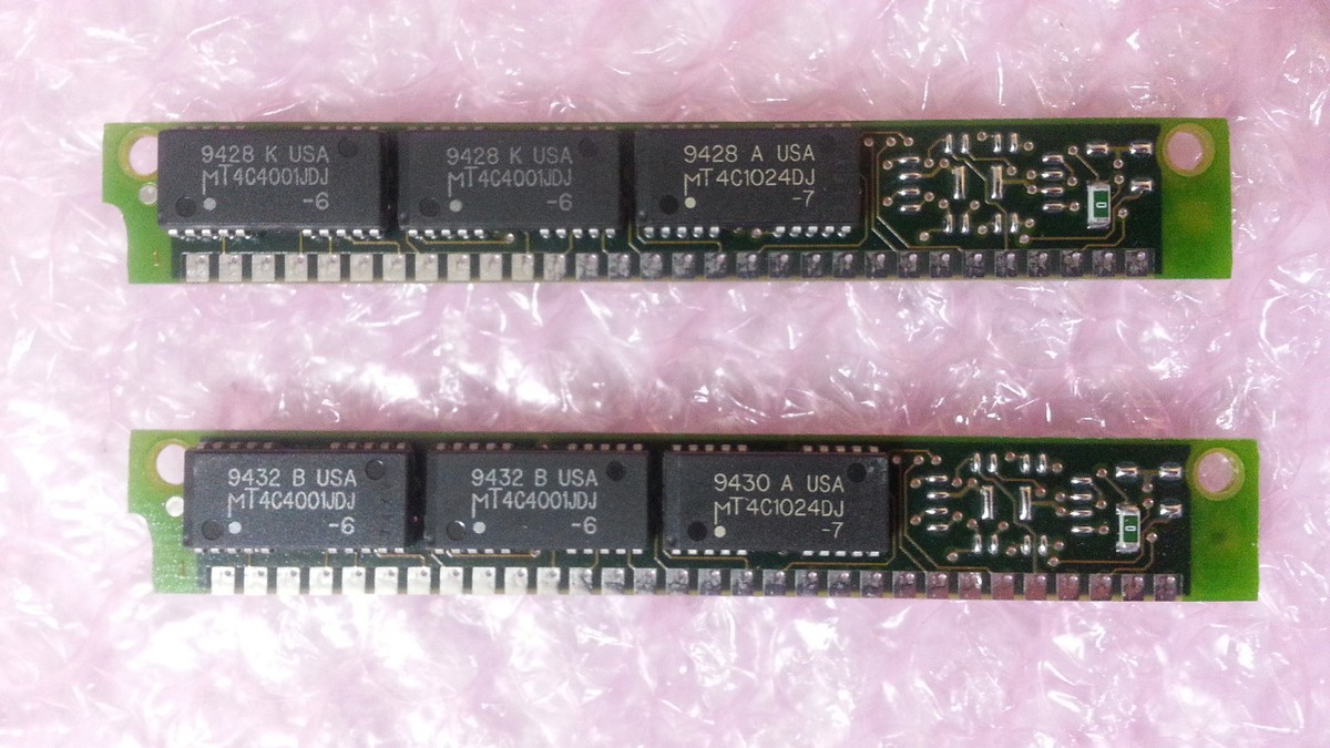 momo様 Micronメモリ DRAM Module 1MEG x 9 Fast Page 70ns Micron Technology MT3D19M-7