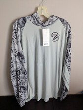 Gillz Tournament Series LS UV Fishing Pullover Hoodie Sz Large Gray Men's NWT