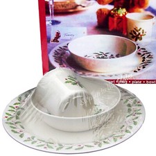 Lenox China HOLIDAY 3 Pc Place Setting for Children Kids Melamine Xmas Fun